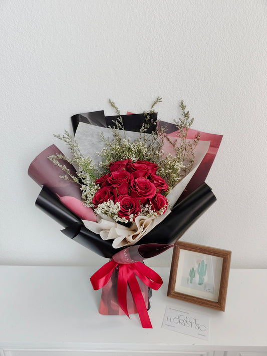 Valentine's Day Soap Flower Bouquet - Rosewood