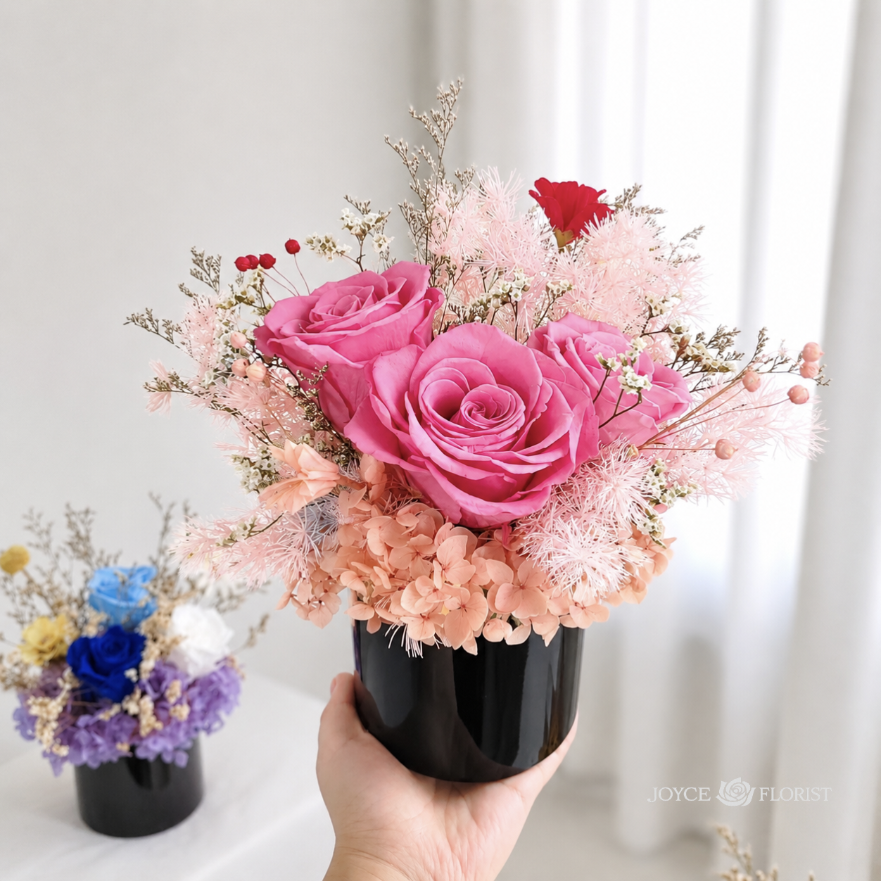 Blush Bloom Preserved Rose Arrangement