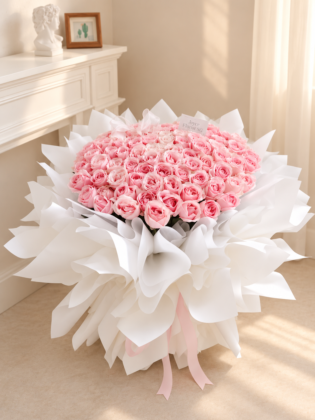 99 Pink Rose Flower Bouquet