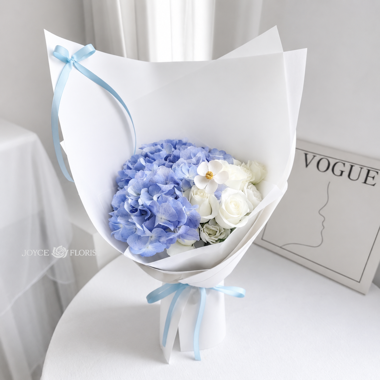 Pale Blue Hydrangea Bouquet