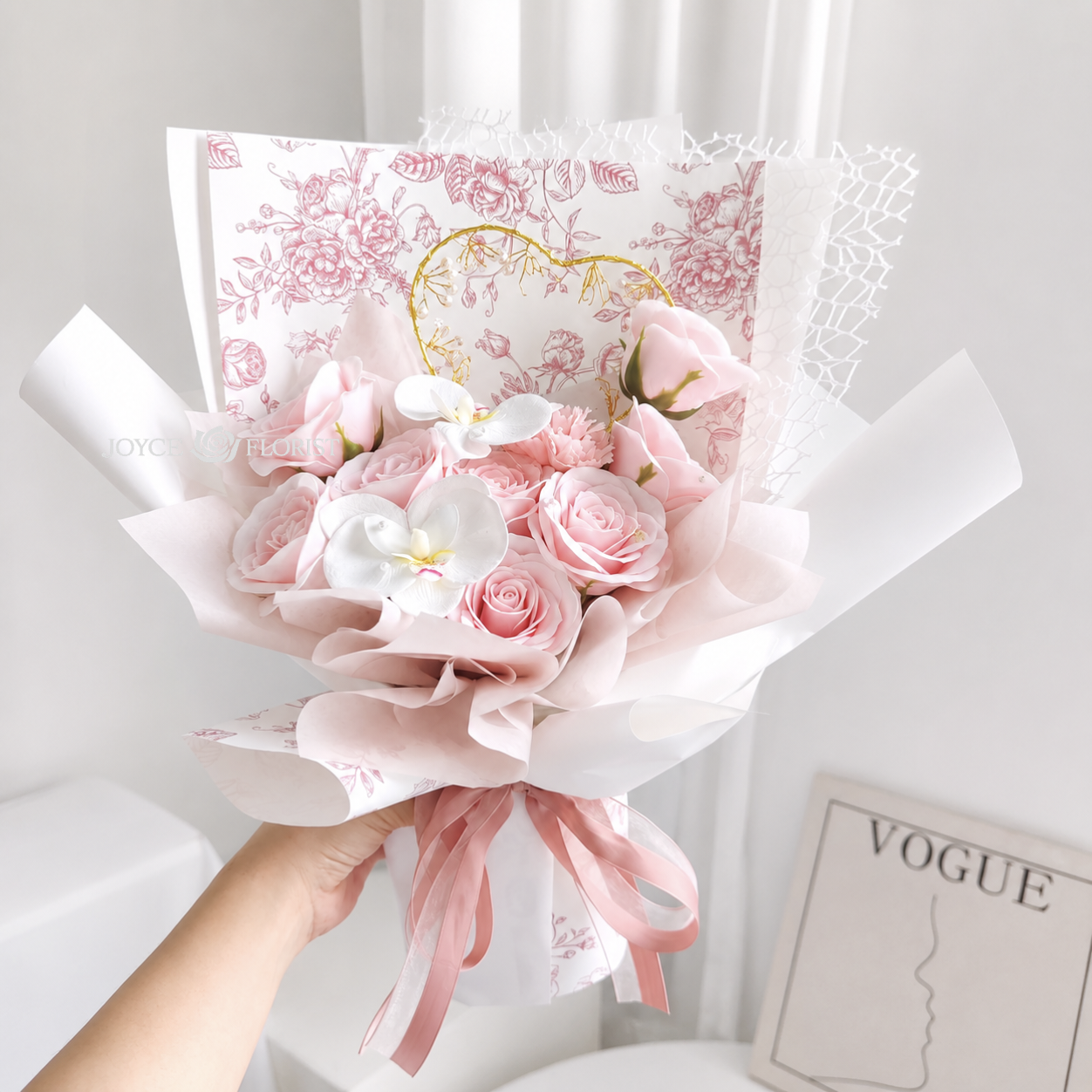 Soap Pale Pink Rose Bouquet