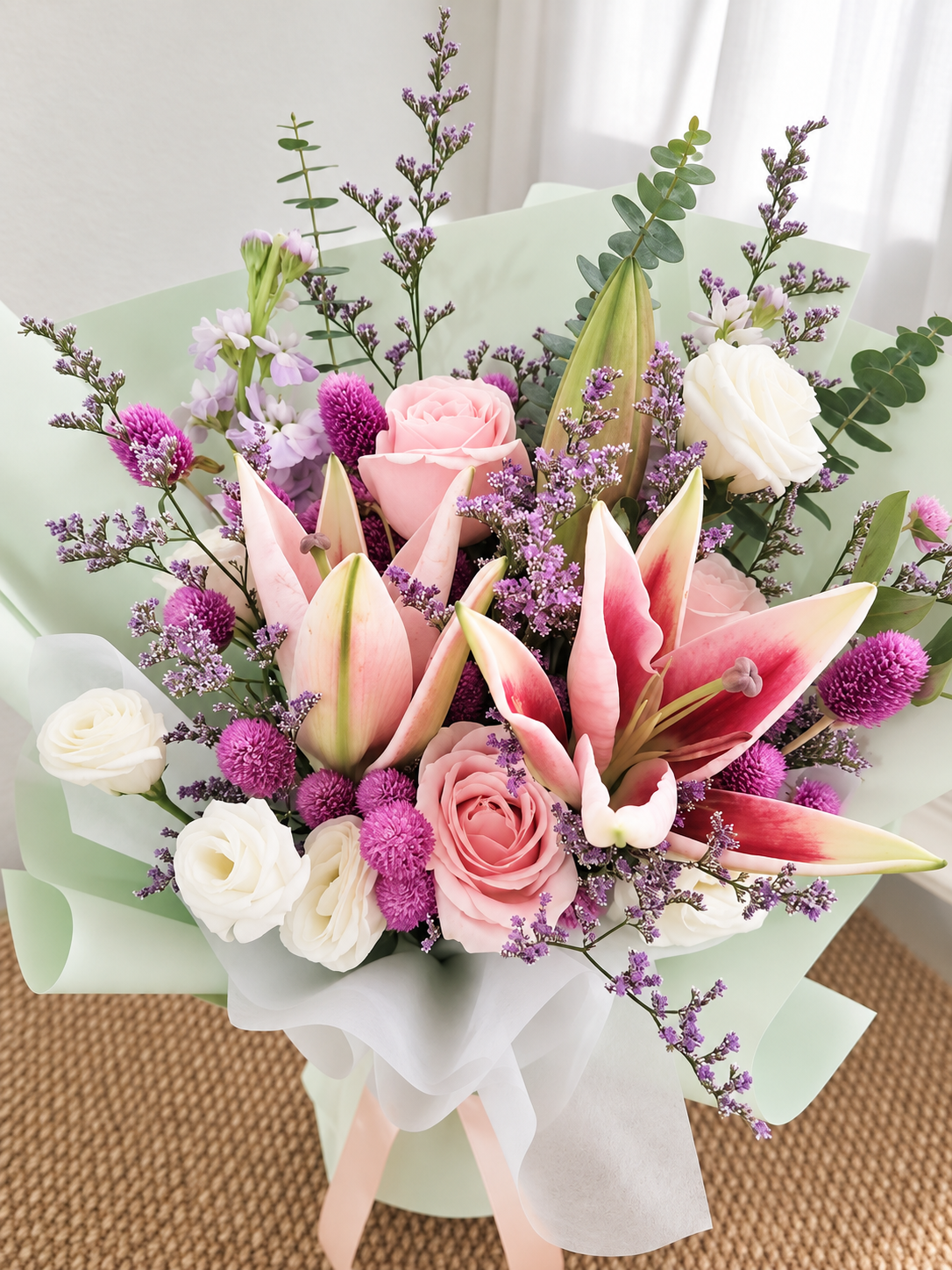 A little Joy - Pink Lily bouquet