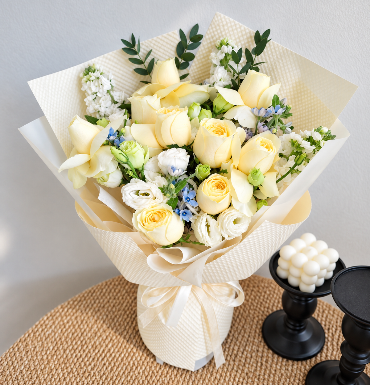 Butter Yellow Rose Bouquet