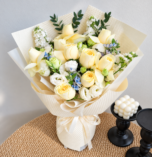 Butter Yellow Rose Bouquet