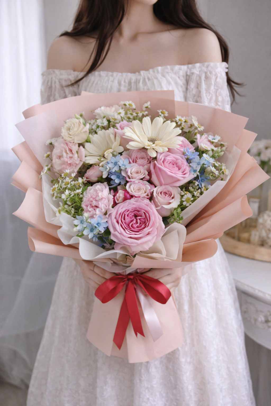 Blush Romance Rose Bouquet