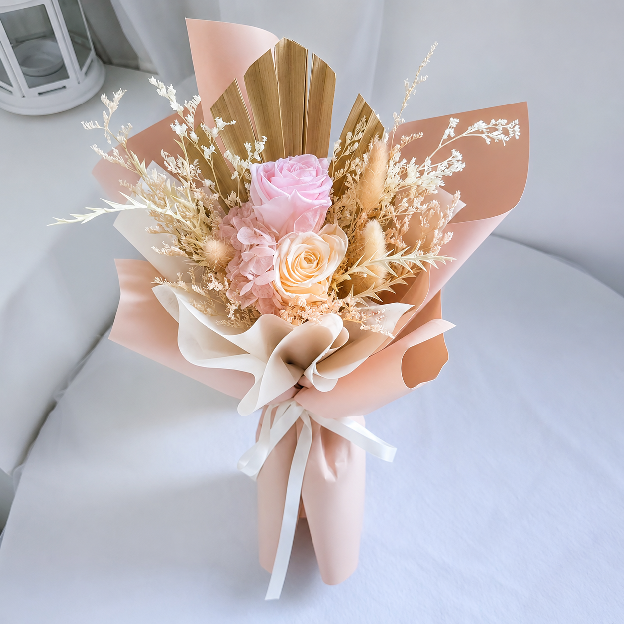 Mini Preserved Pink Rose Bouquet