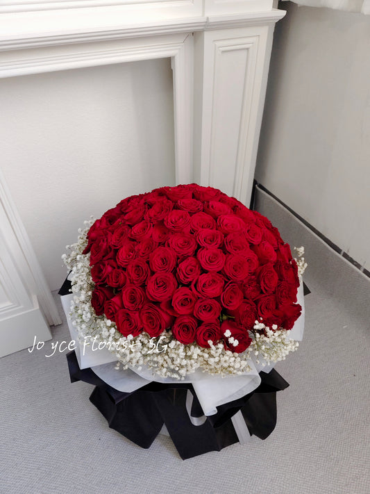 99 Red Rose Flower Bouquet