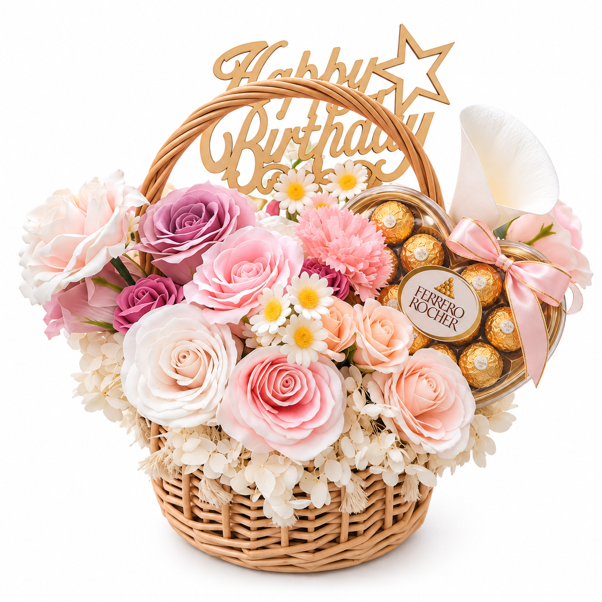 Timeless Soap Flower Bouquet & Chocolate