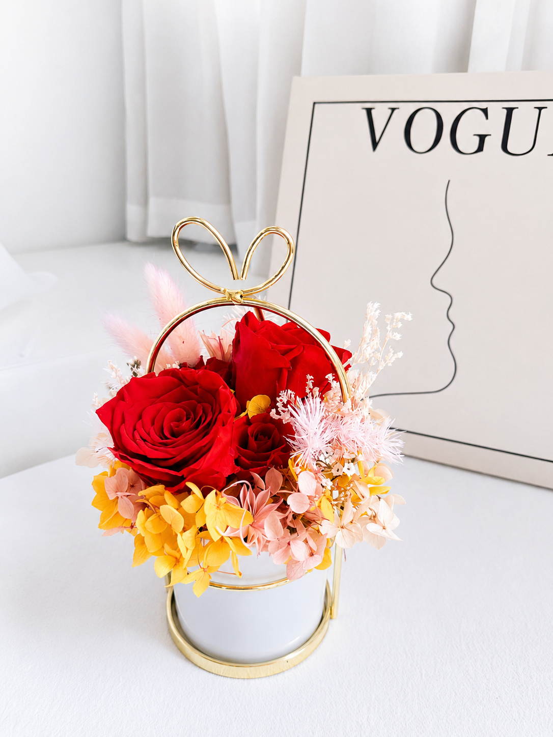 Preserved Red Rose Arrangement