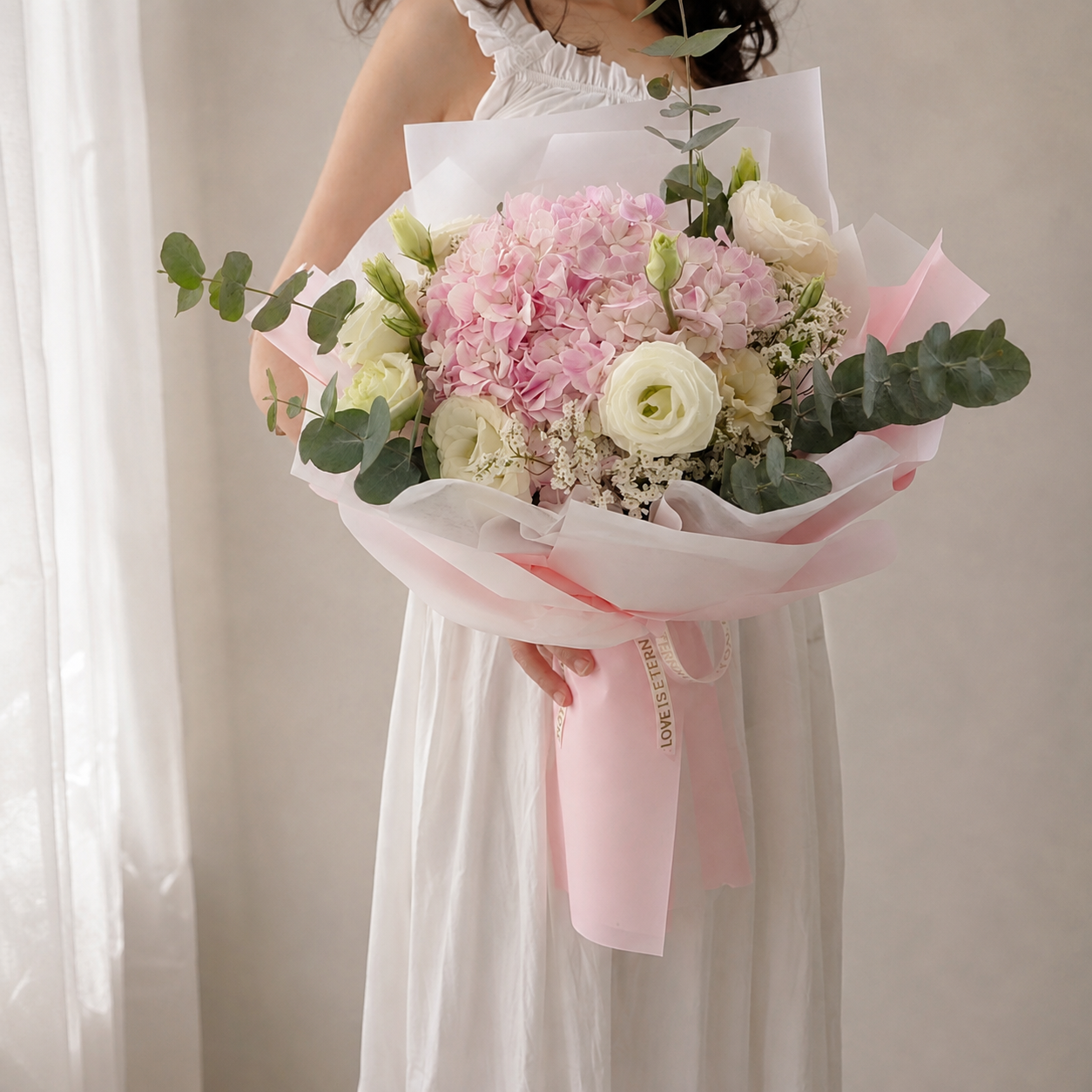 Blush Pink Hydrangea Bouquet