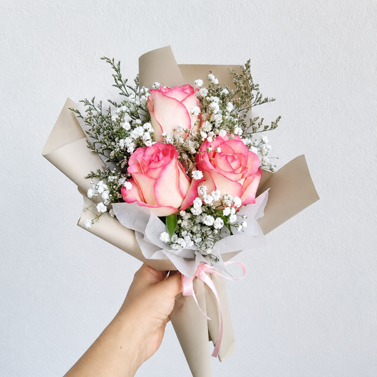 Mini Pink Rose Bouquet