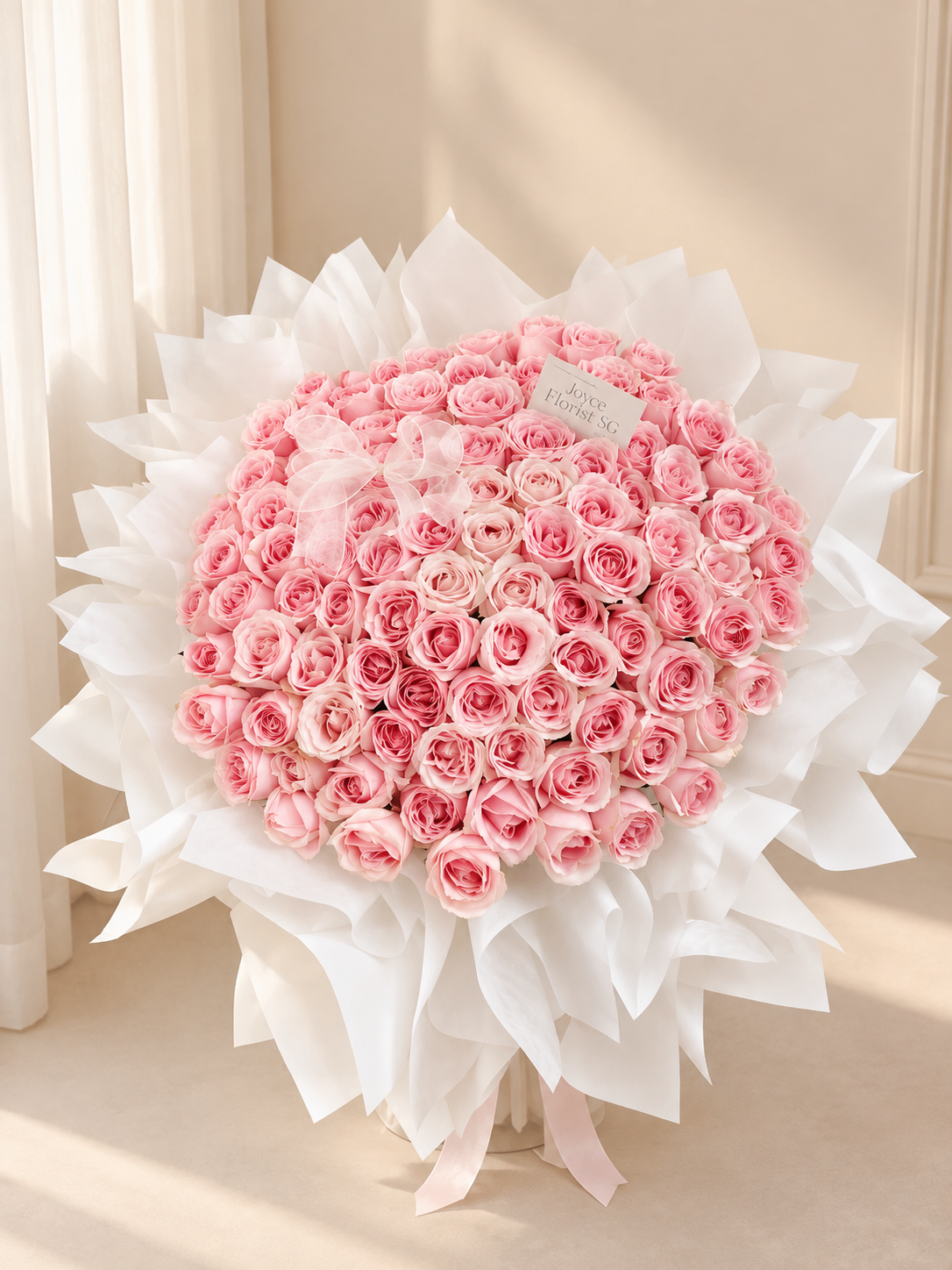 99 Pink Rose Flower Bouquet