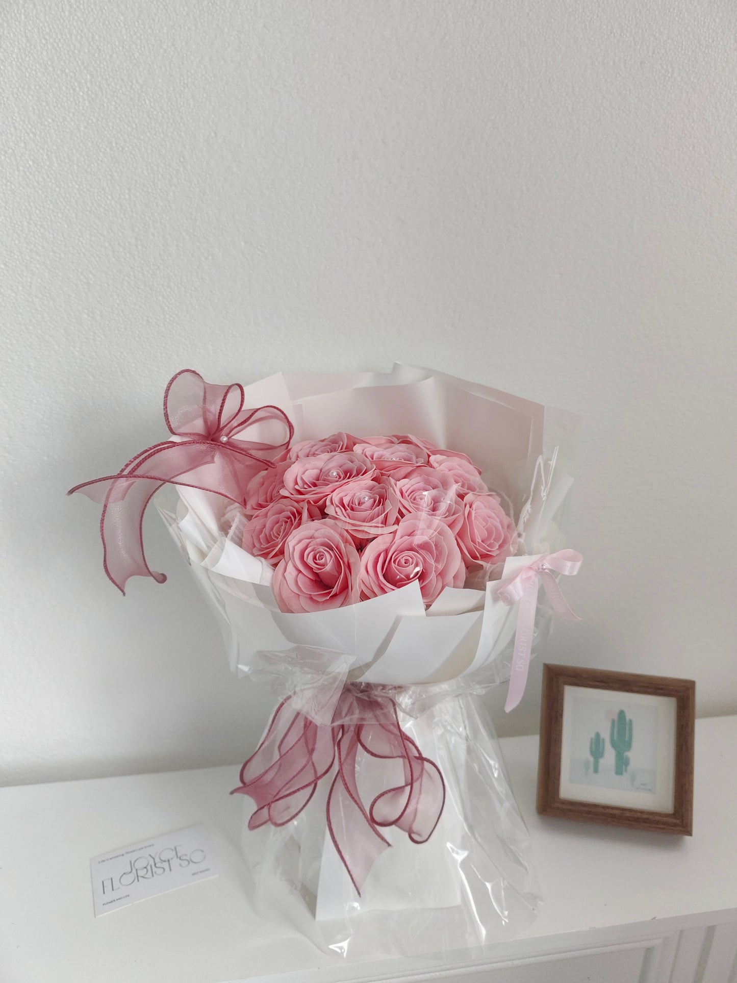 Valentine's Day Soap Flower Bouquet - Pink Roses